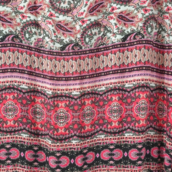 LE SALTY LABEL Bohemian Red Maxi Wrap Beach Cover Vacation Dress, Cover Up, L - Picture 11 of 14